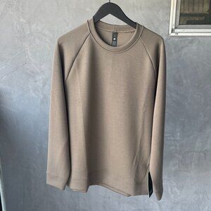 Lululemon Smooth Spacer Crew Nomad Taupe NWT Size L